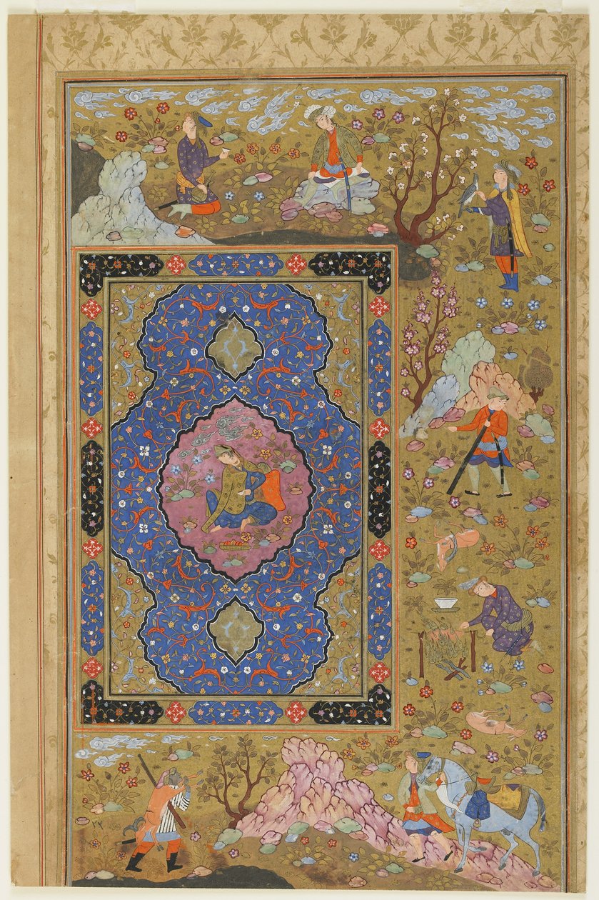 Fêmea jovem, c.1590-1610 (tinta, aquarela opaca e ouro sobre papel) de Persian School
