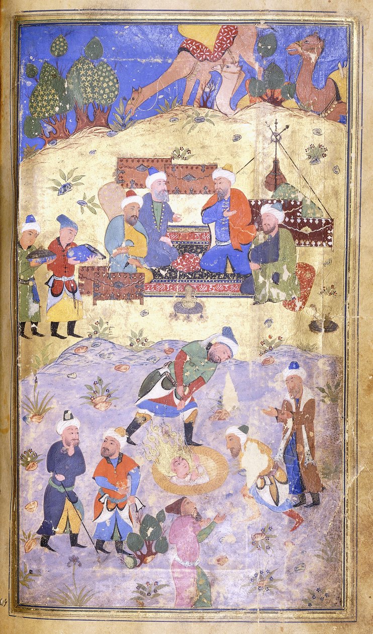 Yusuf sendo resgatado do poço, c.1492-3 de Persian School