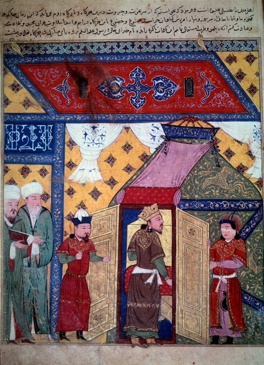 o governante Ghazan (Ghazan Khan ou Ghazan Mahmud, filho de Arghoun e ilkhan da Pérsia) de Persian School