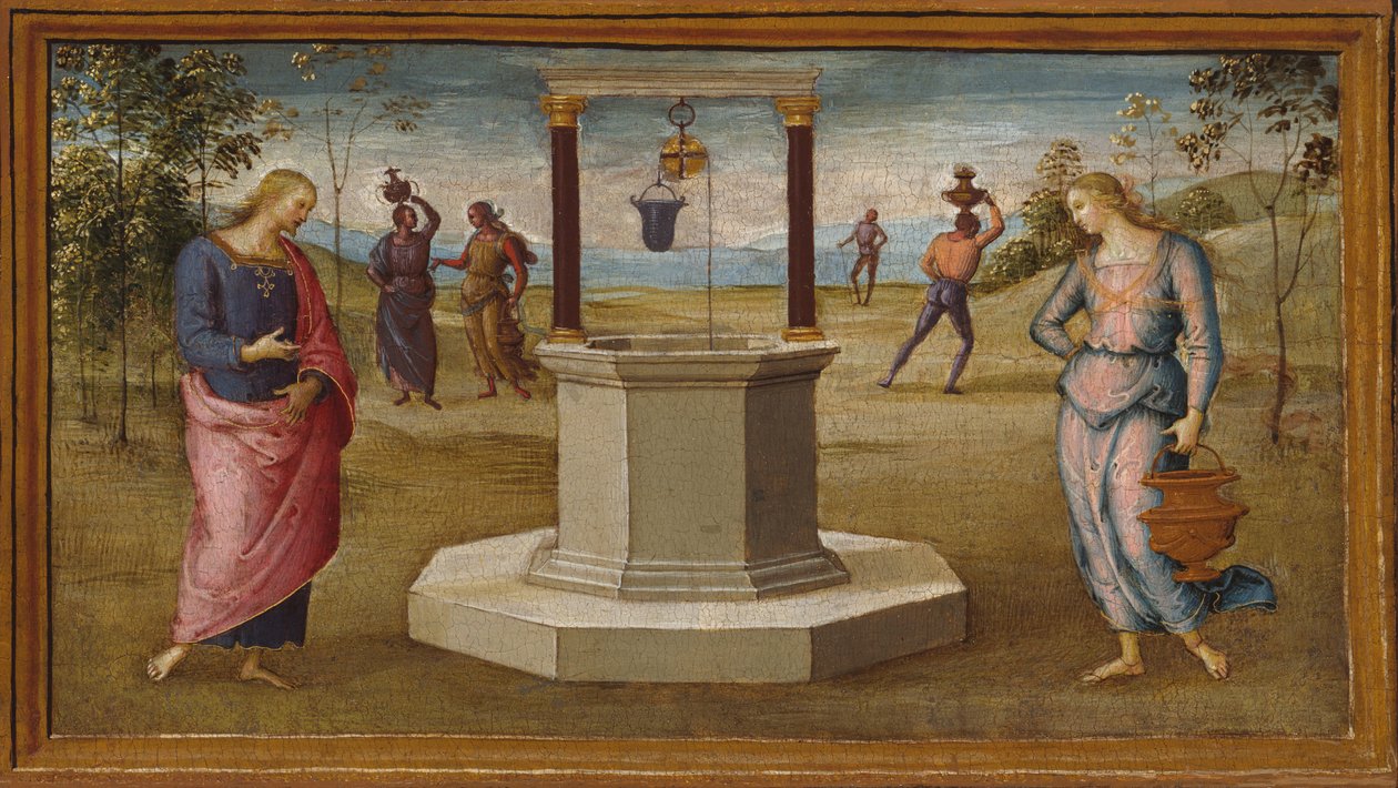 Cristo e a Mulher de Samaria, 150005. de Perugino