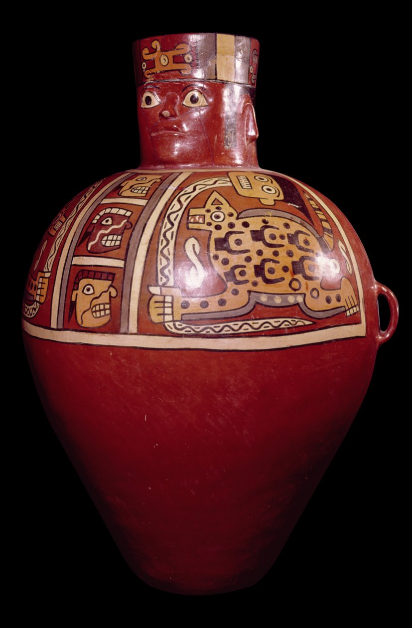 Pote policromo cerimonial, estilo Rukana, La Victoria, Churunga, Bacia de Ocona (cerâmica) de Peruvian School
