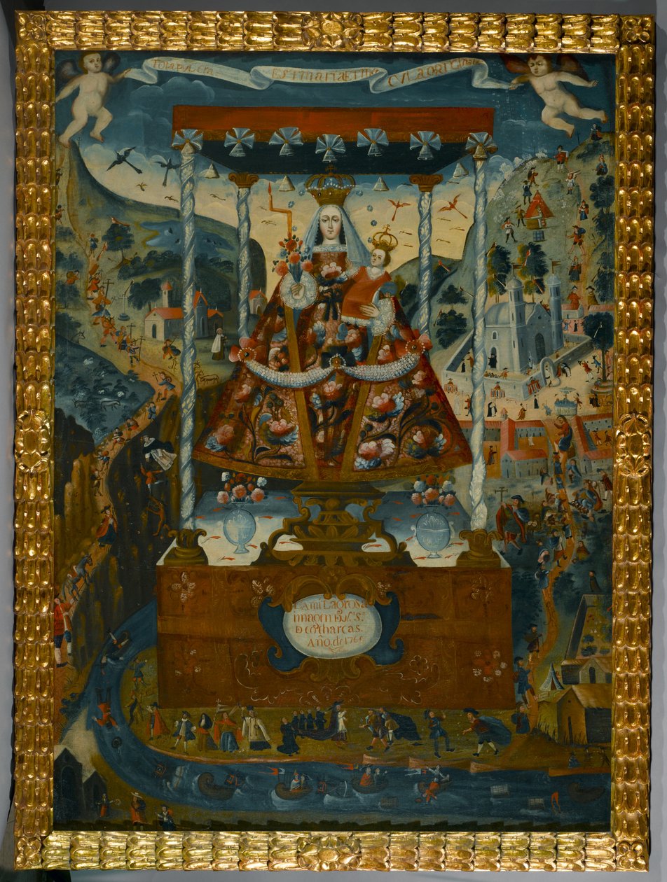 Nossa Senhora das Cocharcas Sob o Baldaquino, Cuzco, 1765 de Peruvian School