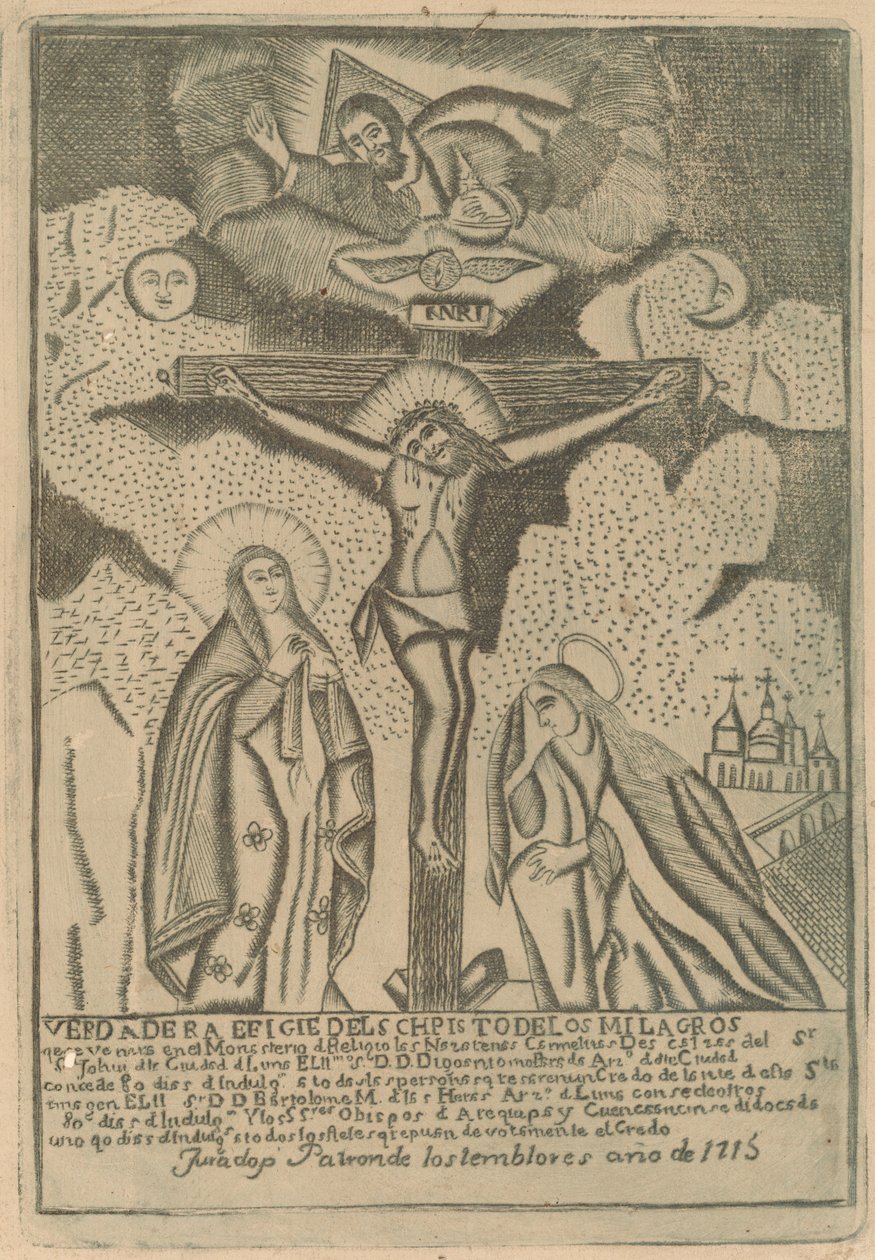 Crucificação de Peruvian 19th Century