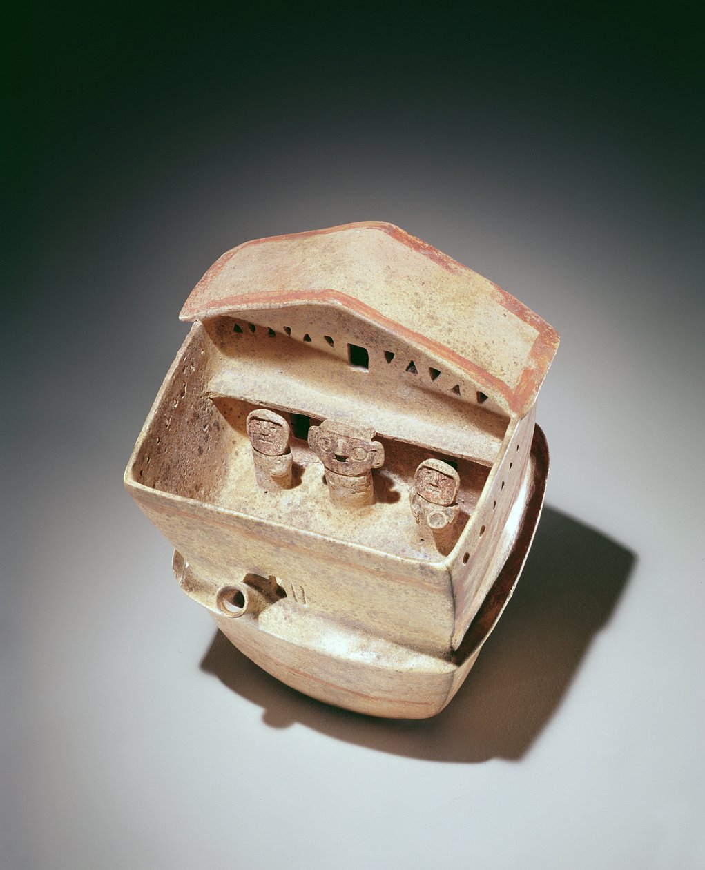 Casa com habitantes, Recuay Culture (ceramic) de Peruvian School