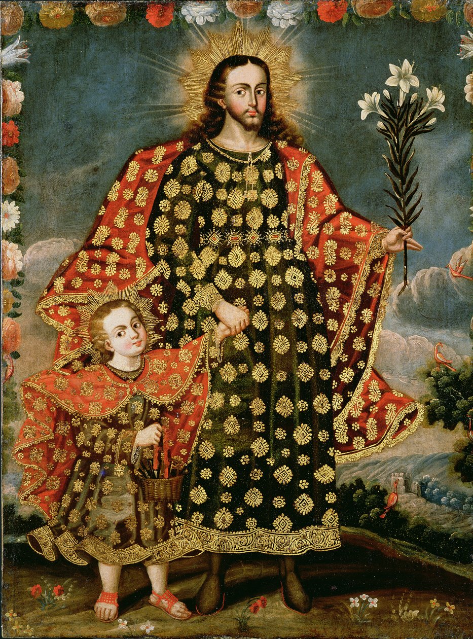 São José e o Menino Jesus, final do século XVII a início do século XVIII de Peruvian School