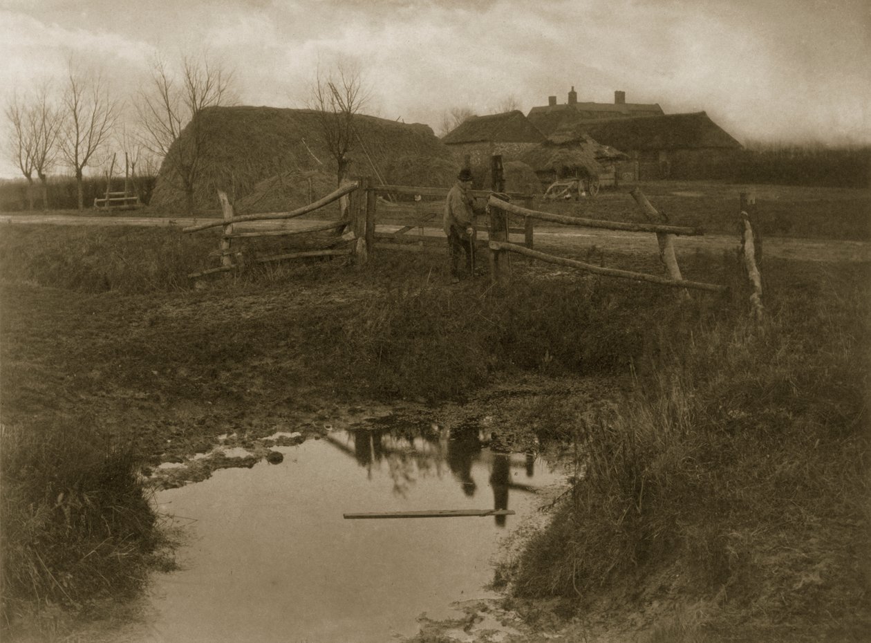Uma fazenda do pântano, c.1886 (fotografia) de Peter Emerson und Thomas Goodall