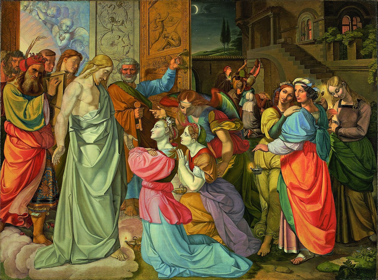 A parábola das virgens sábias e tolas (inacabadas) de Peter von Cornelius