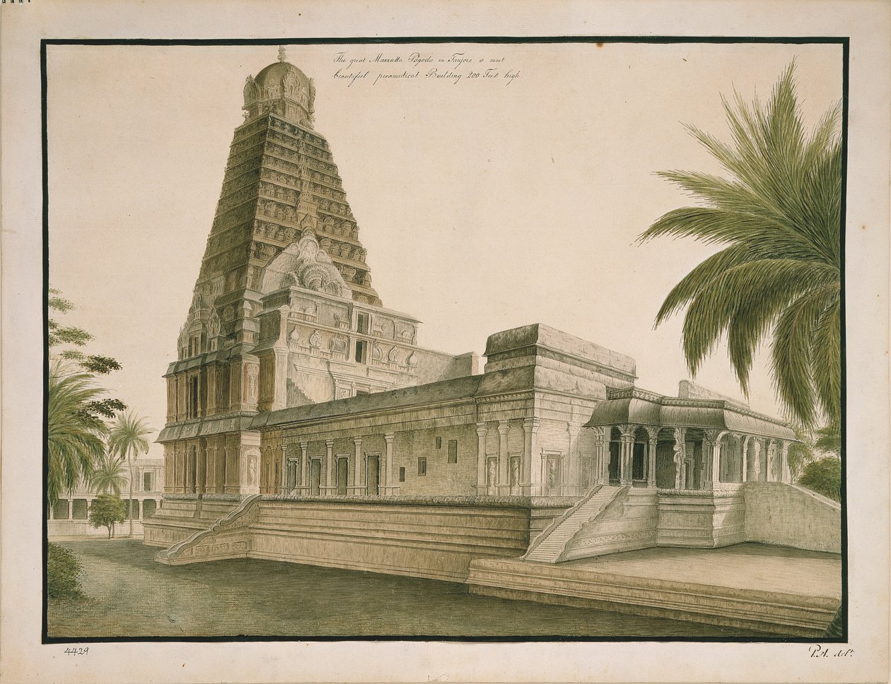 O Grande Pagode de Maratta em Tanjour de Peter Anker