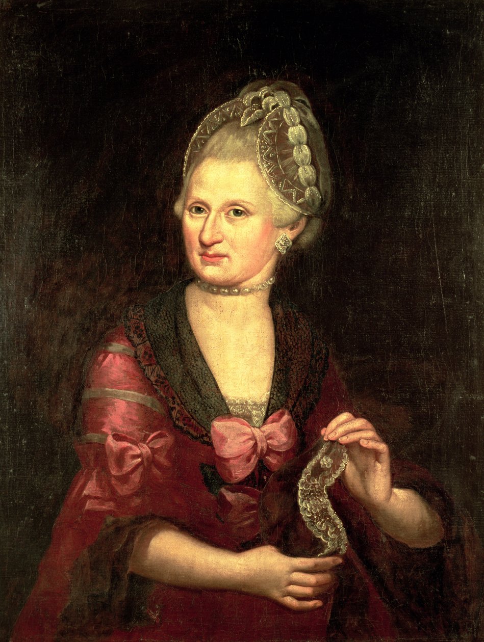 Anna Maria Mozart, nee Pertl, mãe de Wolfgang Amadeus Mozart, 1775 de Peter Anton Lorenzoni