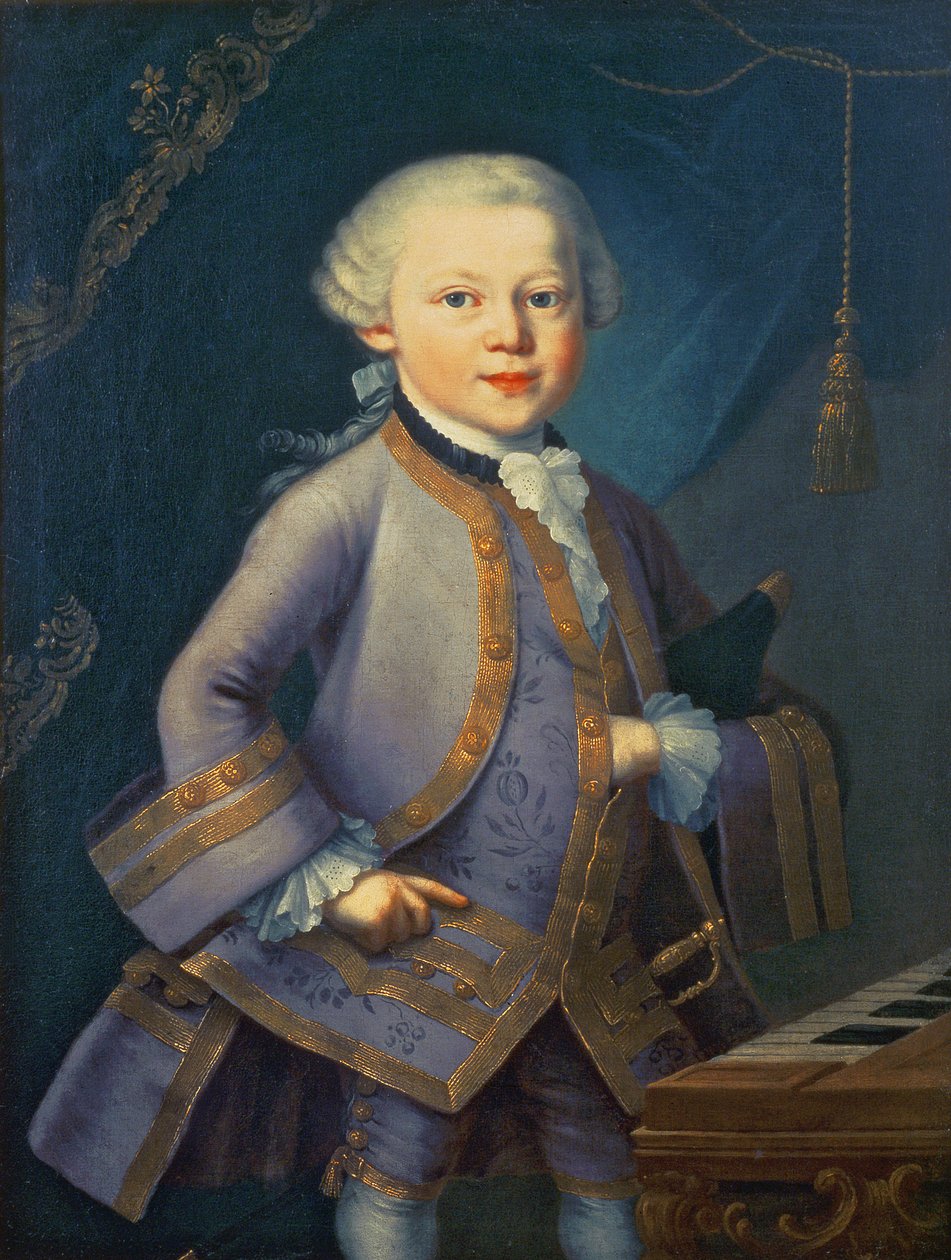 Wolfgang Amadeus Mozart (1756-91), 1763 de Peter Anton Lorenzoni