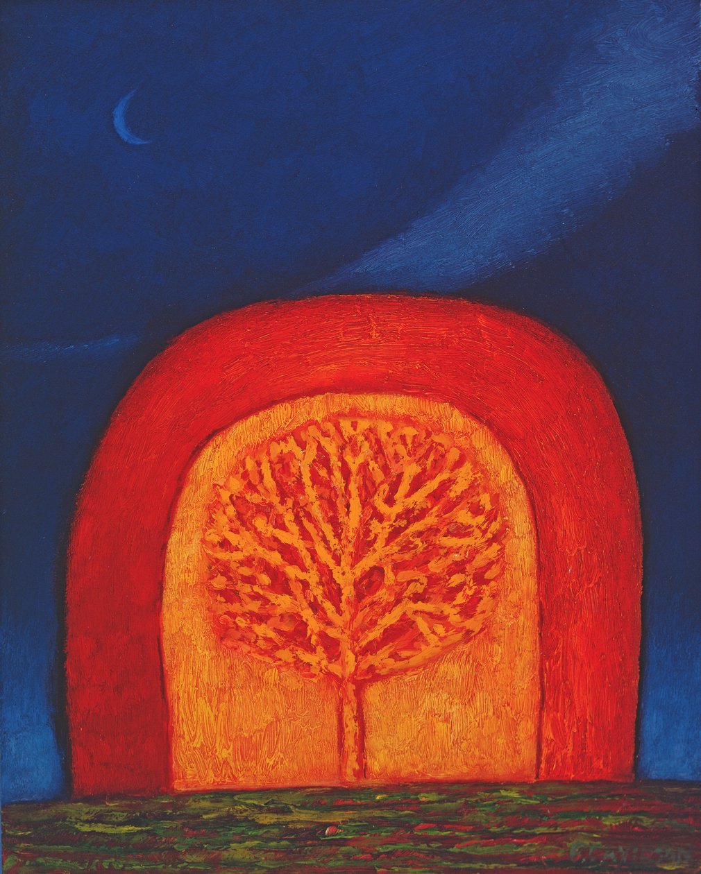Archway, 1997 (óleo sobre papel) de Peter Davidson