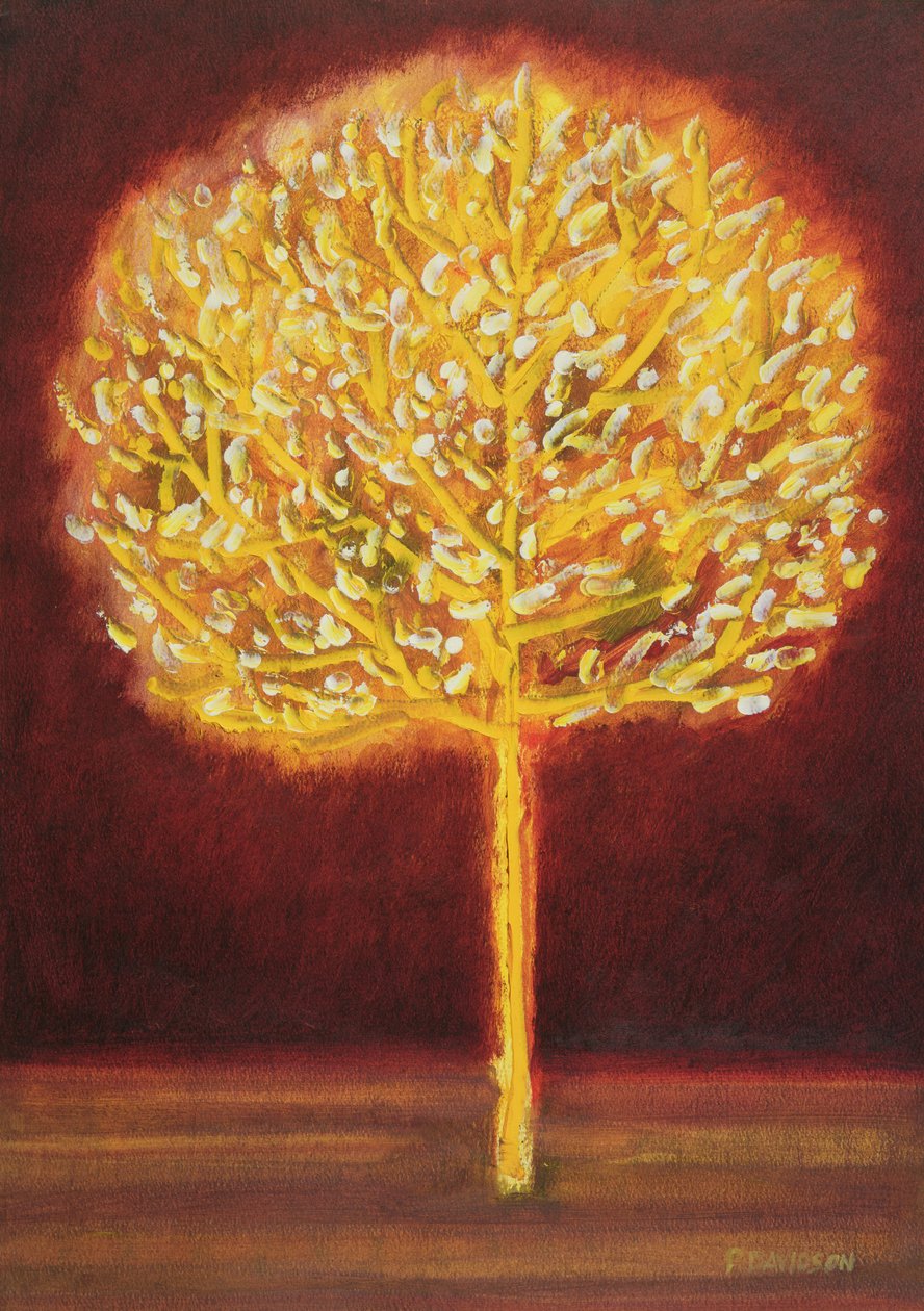 Blossoming Tree, 1997 (óleo sobre papel) de Peter Davidson