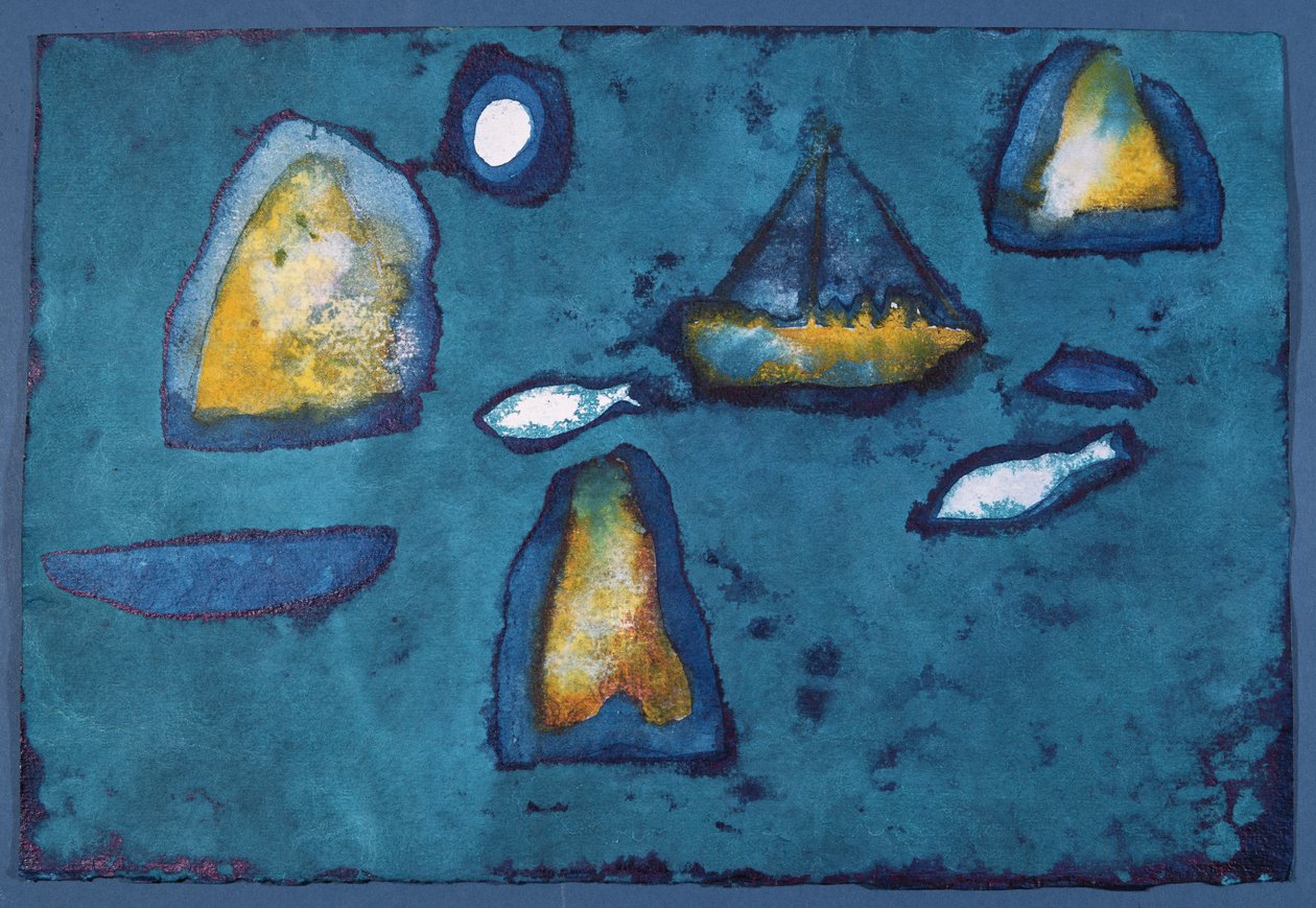 Night Voyage, 1998 (wc no papel) de Peter Davidson