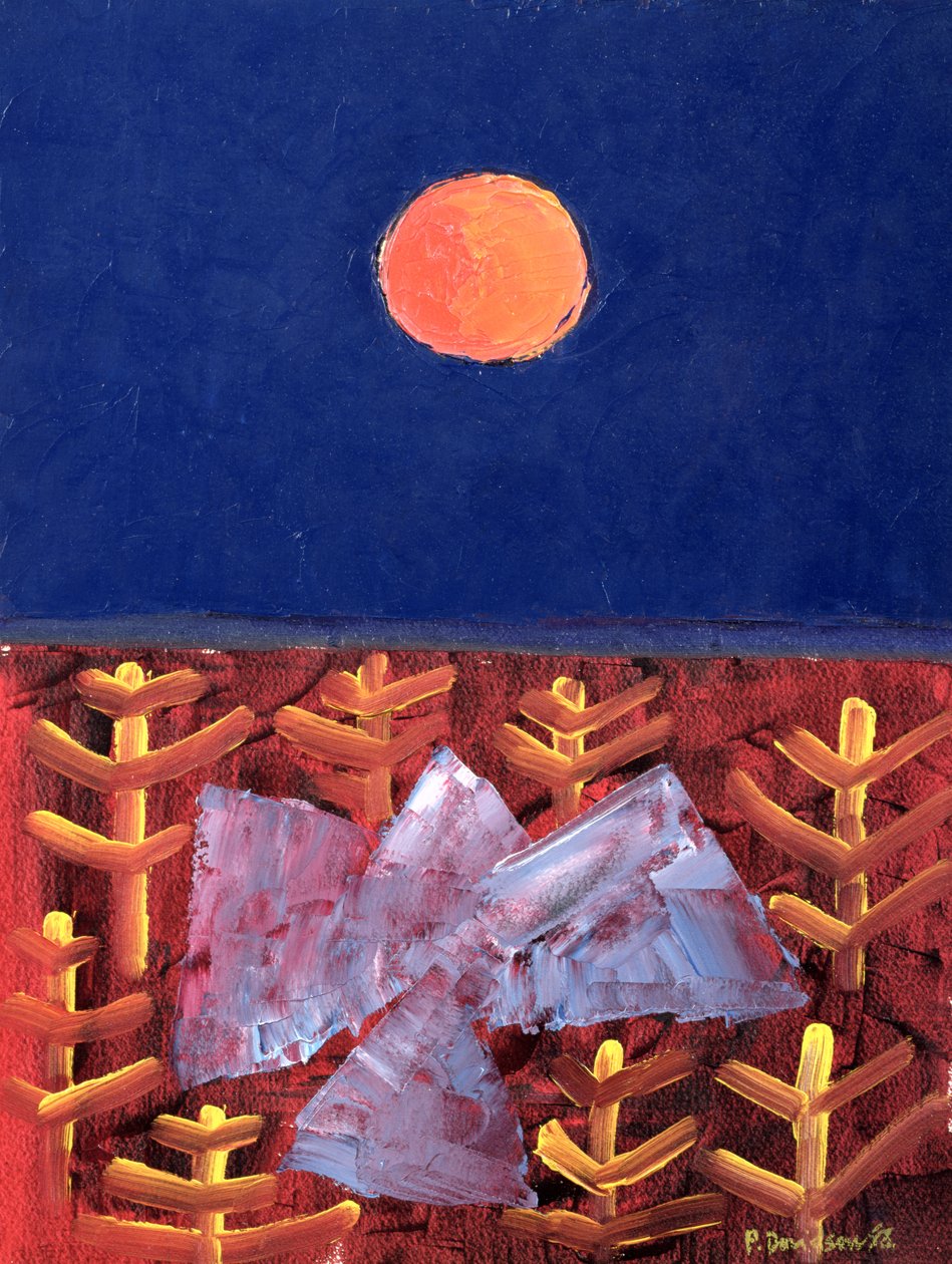 Viagem ao Sol, 1988 (óleo sobre papel) de Peter Davidson