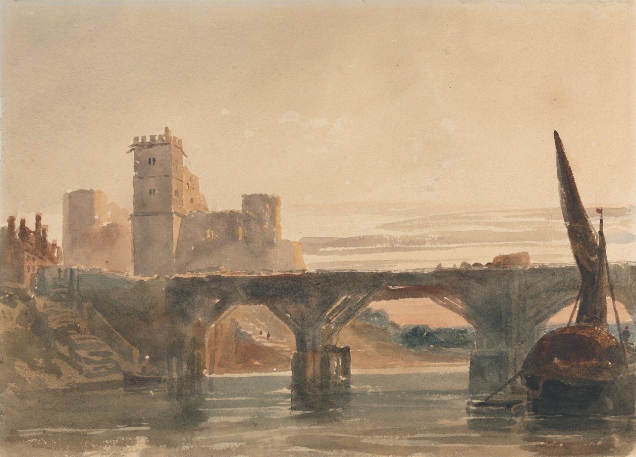 Chepstow Castle da ponte de Peter de Wint