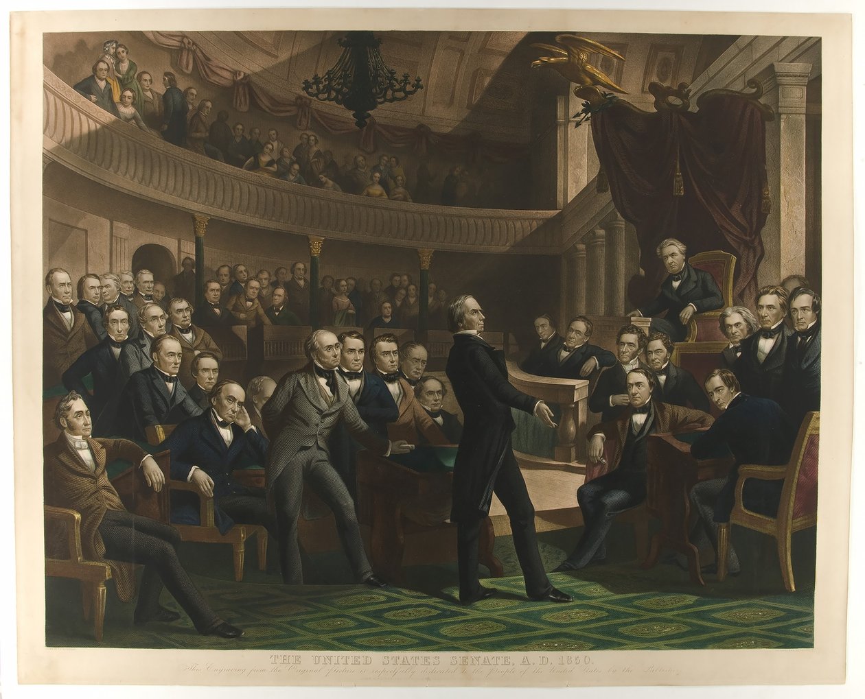O Senado dos Estados Unidos, ad 1850, pub. c.1855 de Peter Frederick Rothermel