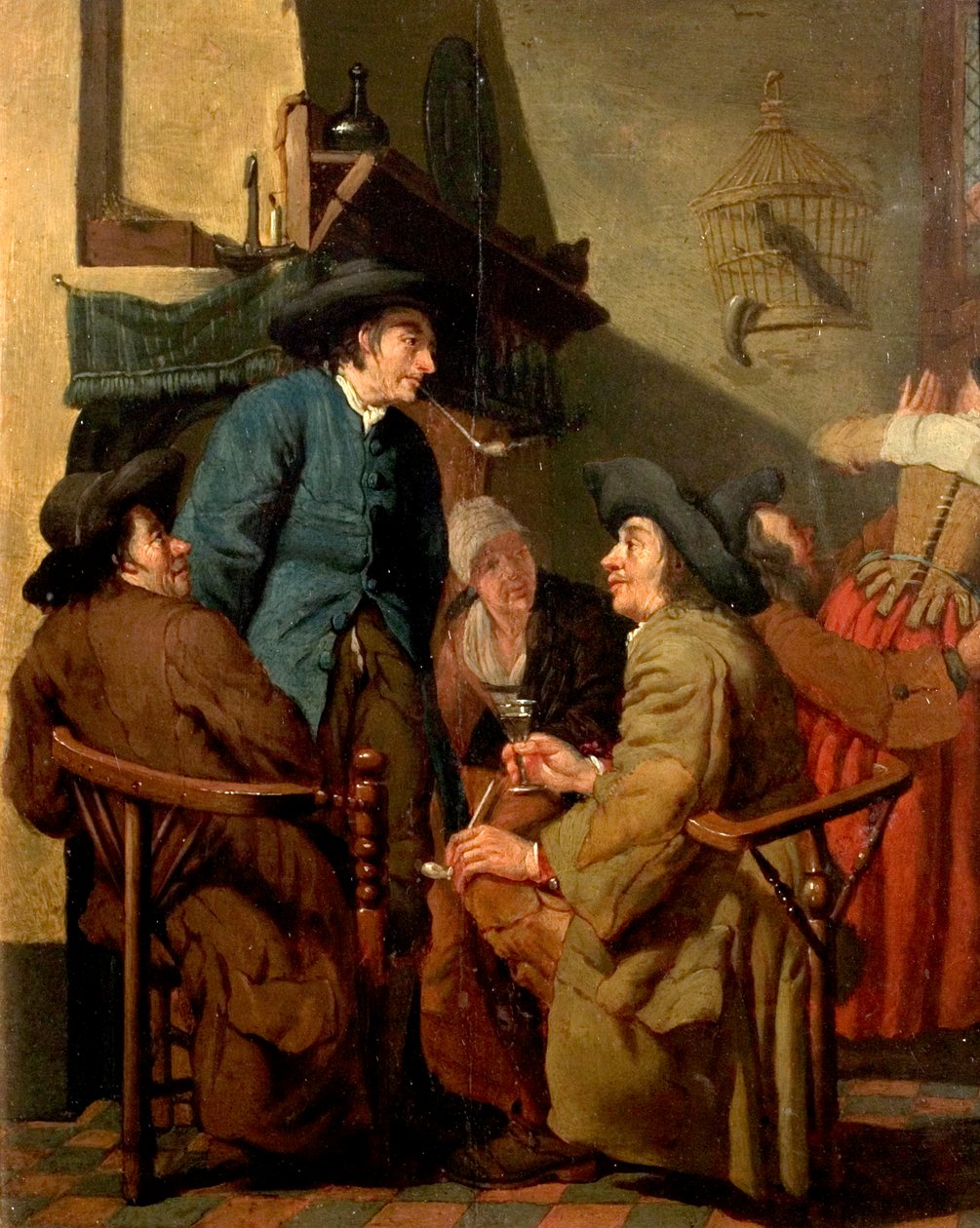 Interior, figuras fumando de Peter Jacob Horemans