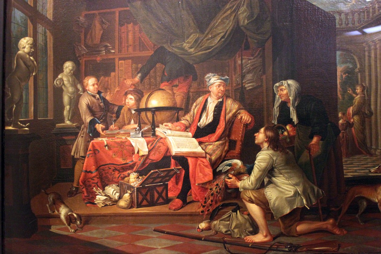 Os camponeses pagam ao senhor senhorio seu aluguel em espécie de Peter Jacob Horemans