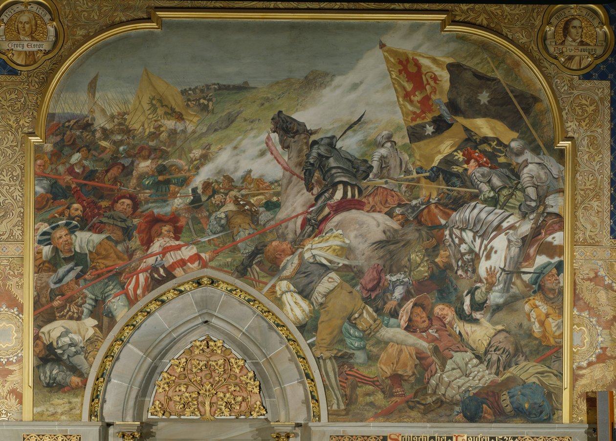 A Batalha de Lauffen em 1534, 1903 de Peter Johann Theodor Janssen