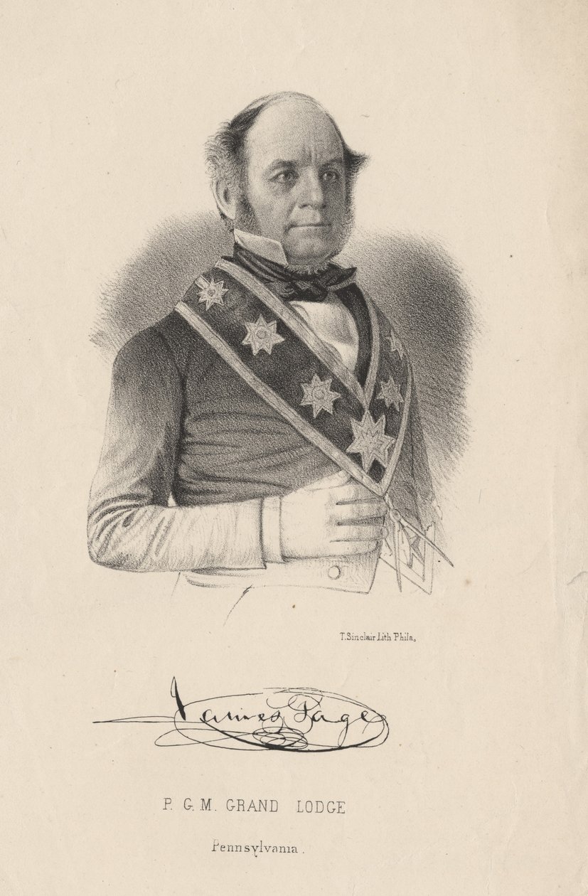 James Page, lito de T. Sinclair, 1849 de Peter Kramer