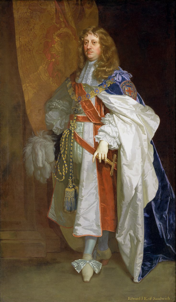 Edward Montagu, 1º Conde de Sanduíche, c.1660-65 de Peter Lely