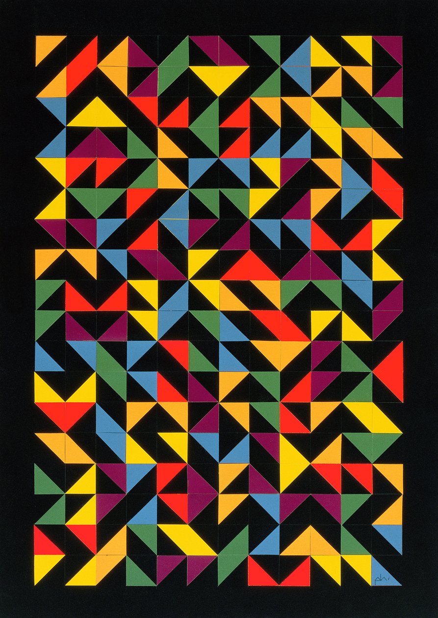 3x36 Permutations, 1986 (colagem sobre papel) de Peter McClure