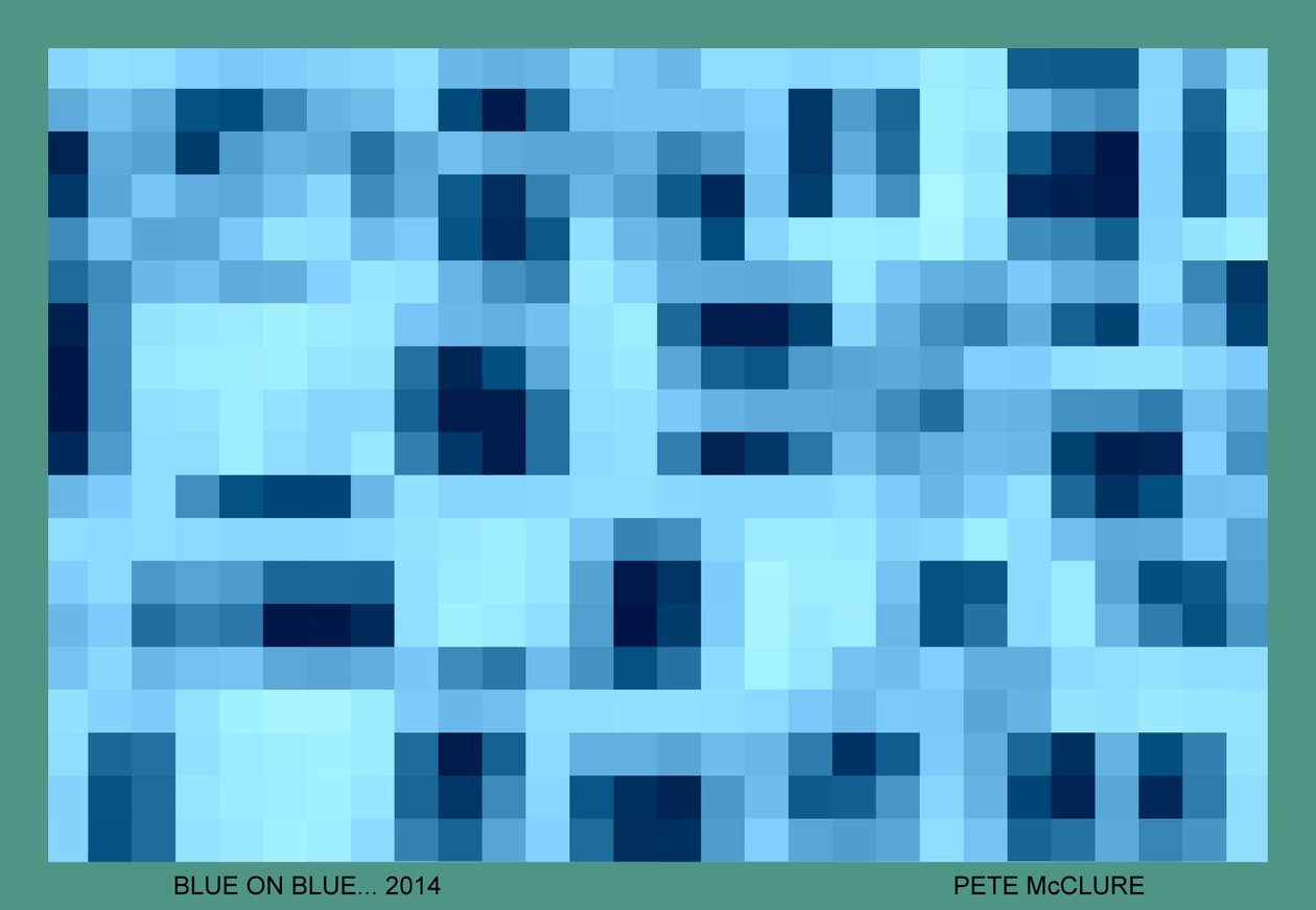 AZUL NO AZUL, 2014, (imagem digital) de Peter McClure