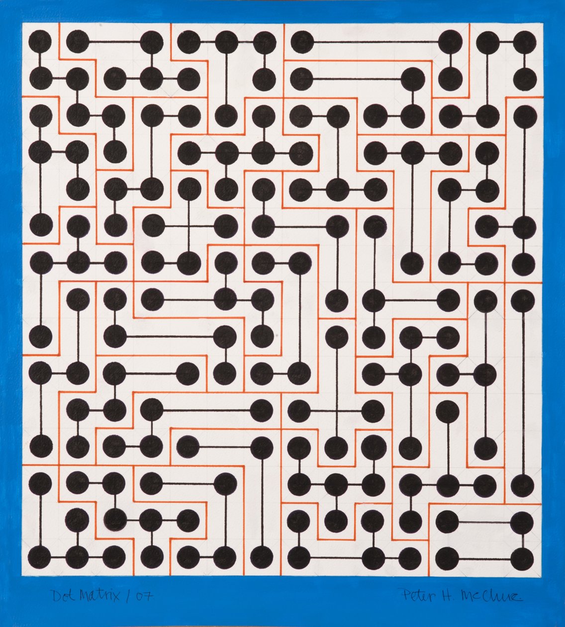 Dot Matrix, 2007 (acrílico sobre papel) de Peter McClure
