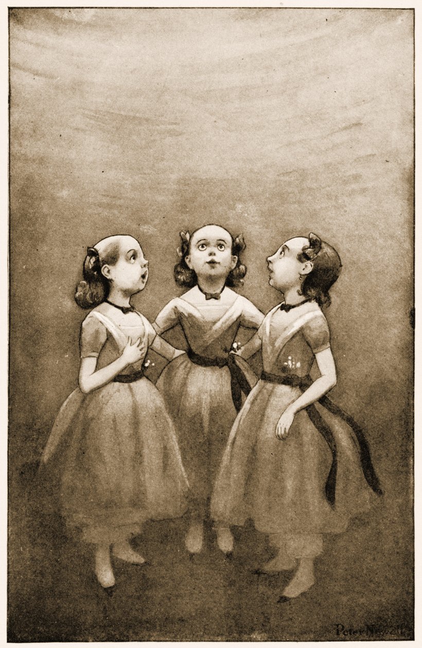 Eles viviam no fundo de um poço, ilustração para Lewis Carrolls Alices Aventuras no País das Maravilhas, 1901 de Peter Newell