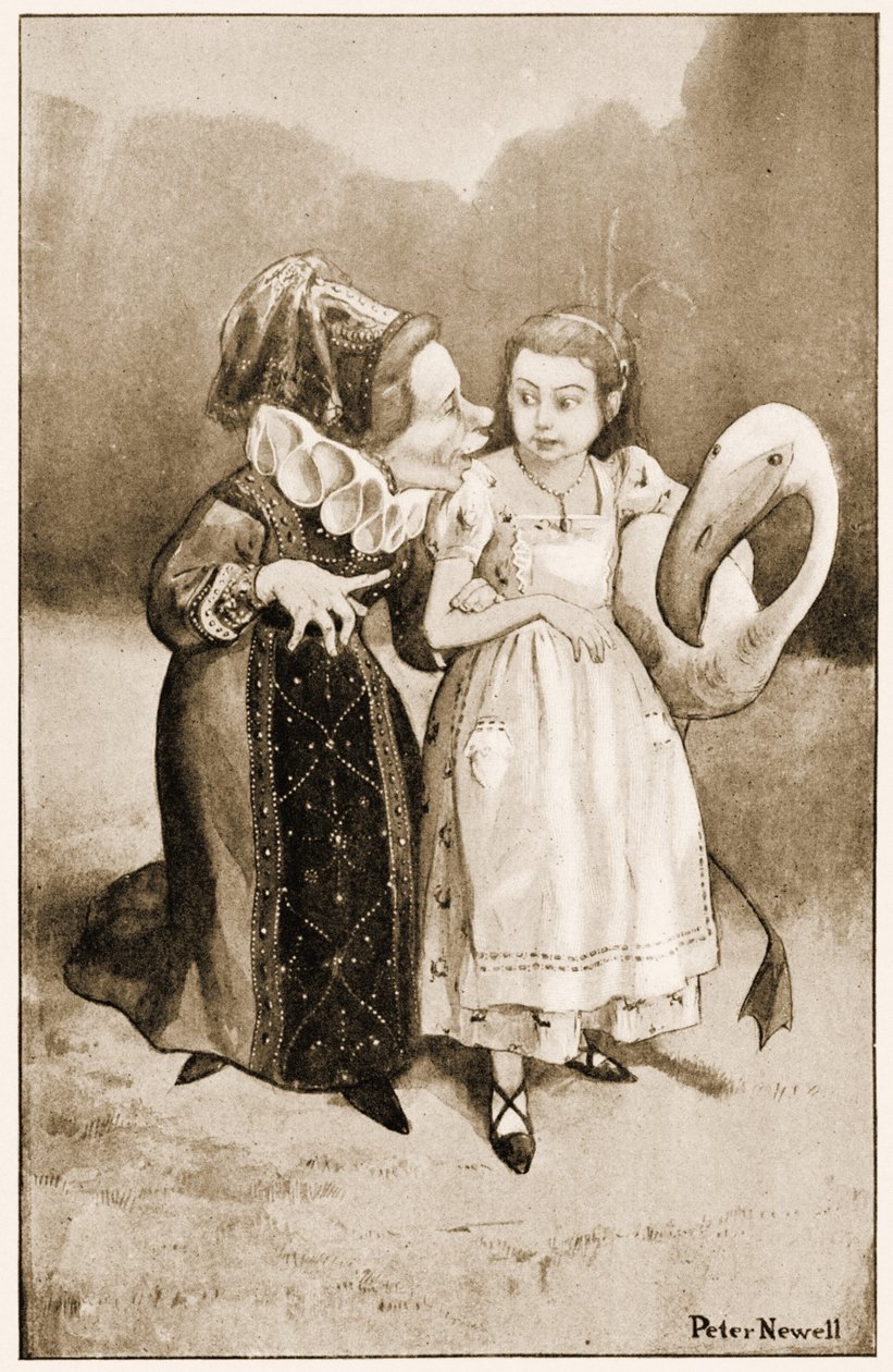 Tut, tut criança! disse a duquesa, ilustração para Lewis Carrolls Alices aventuras no país das maravilhas, 1901 de Peter Newell