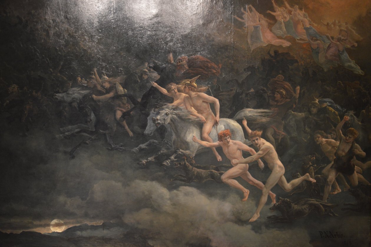 A caça selvagem de Odin de Peter Nicolai Arbo
