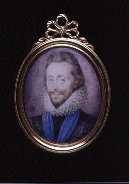 Miniatura do retrato de Henry Wriothesley, 3º Conde de Southampton (1573-1624) c.1620 (wc em velino) de Peter Oliver