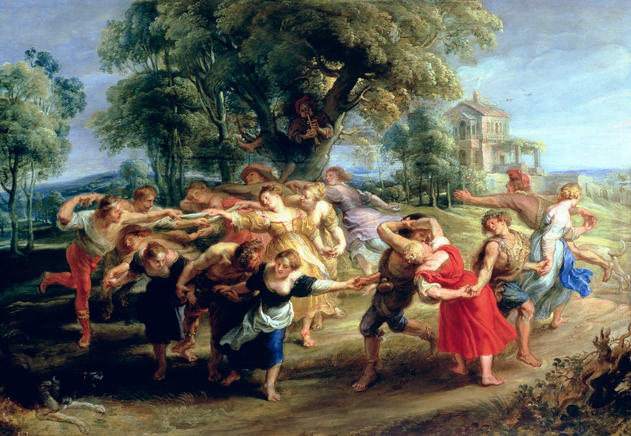 Uma dança camponesa, 1636-40 de Peter Paul Rubens