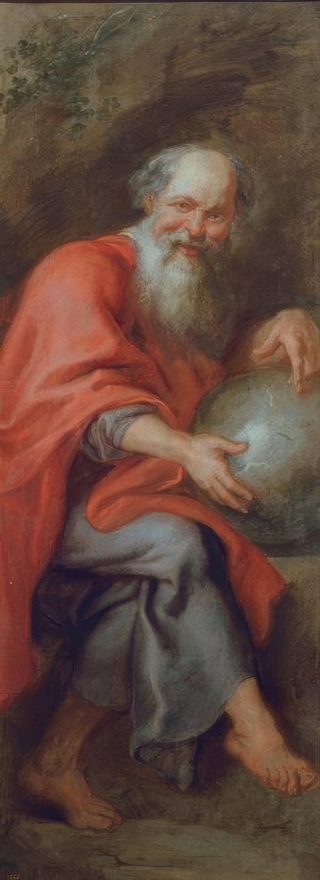 Demócrito, o filósofo risonho de Peter Paul Rubens
