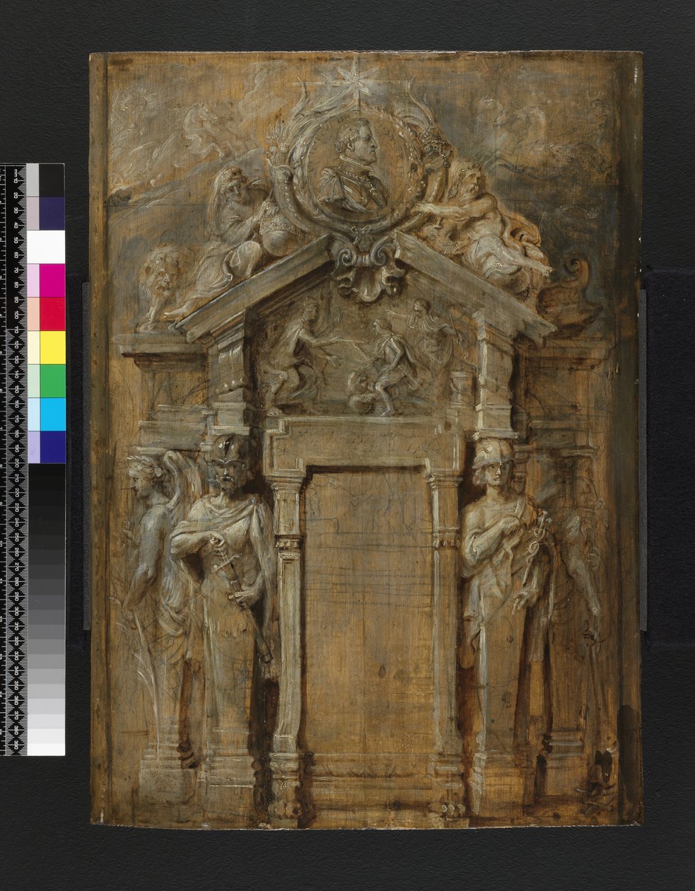 Design para a página de título da Pompa Introitus ... Ferdinandi, c.1638 de Peter Paul Rubens