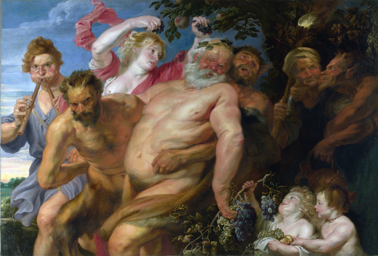 Silenus bêbado apoiado por sátiros, c.1620 de Peter Paul Rubens