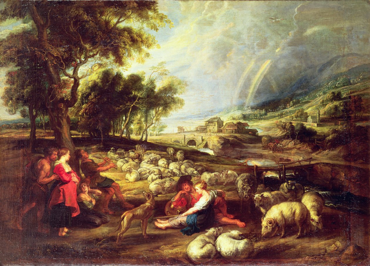Paisagem com arco-íris de Peter Paul Rubens