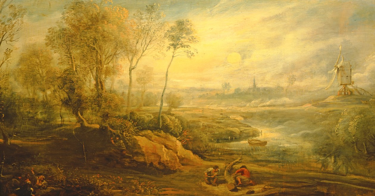 Paisagem, com, um, birdcatcher de Peter Paul Rubens