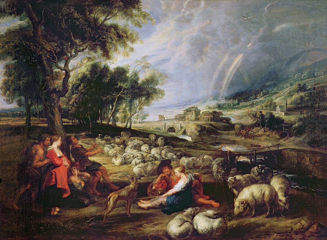 Paisagem com um arco-íris de Peter Paul Rubens