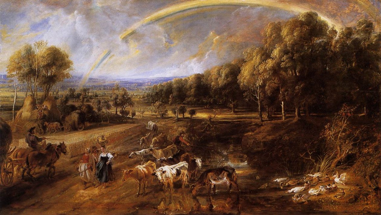 Paisagem com um arco-íris de Peter Paul Rubens