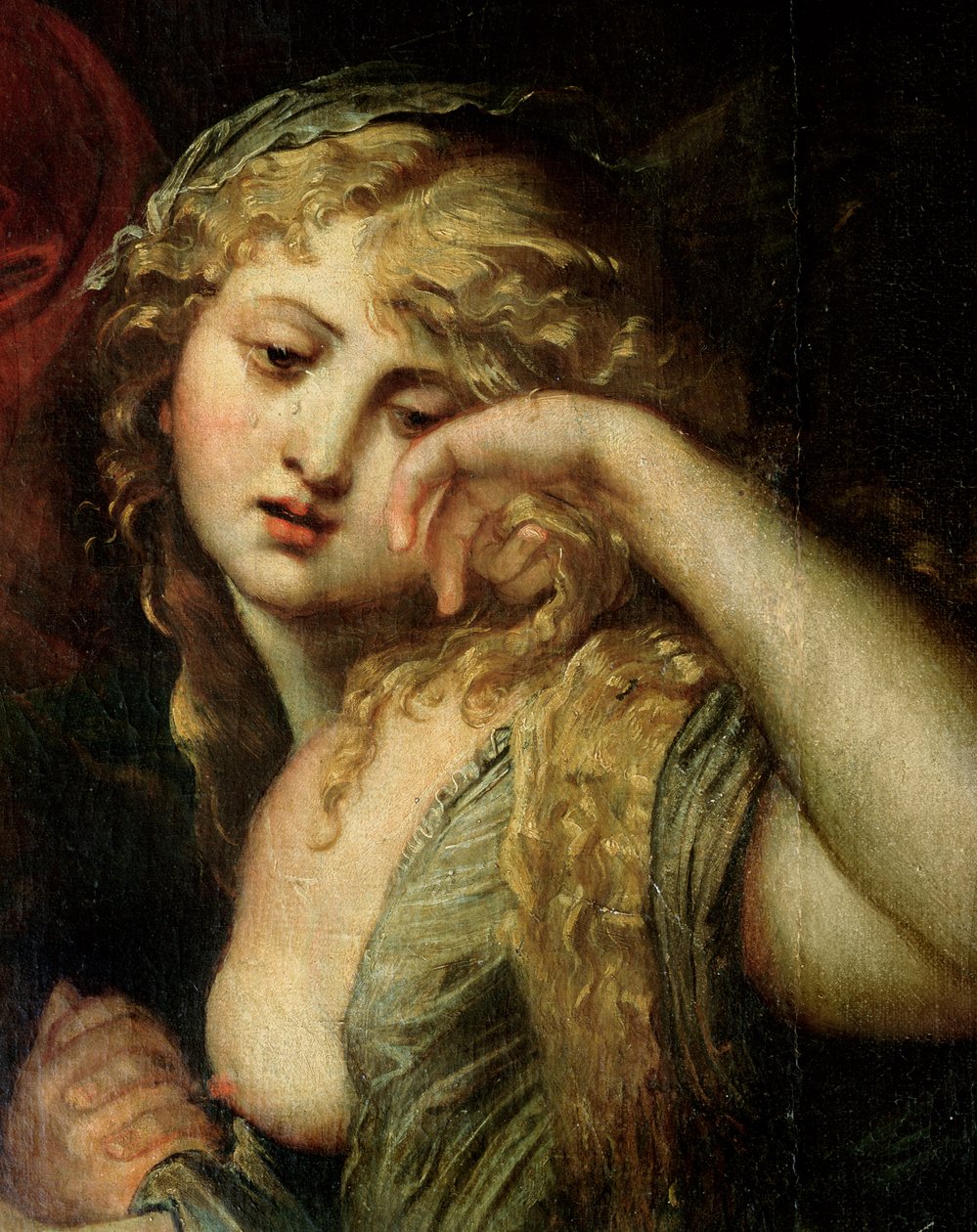 Maria Madalena, detalhe do depoimento, 1602 (ver 230572) de Peter Paul Rubens