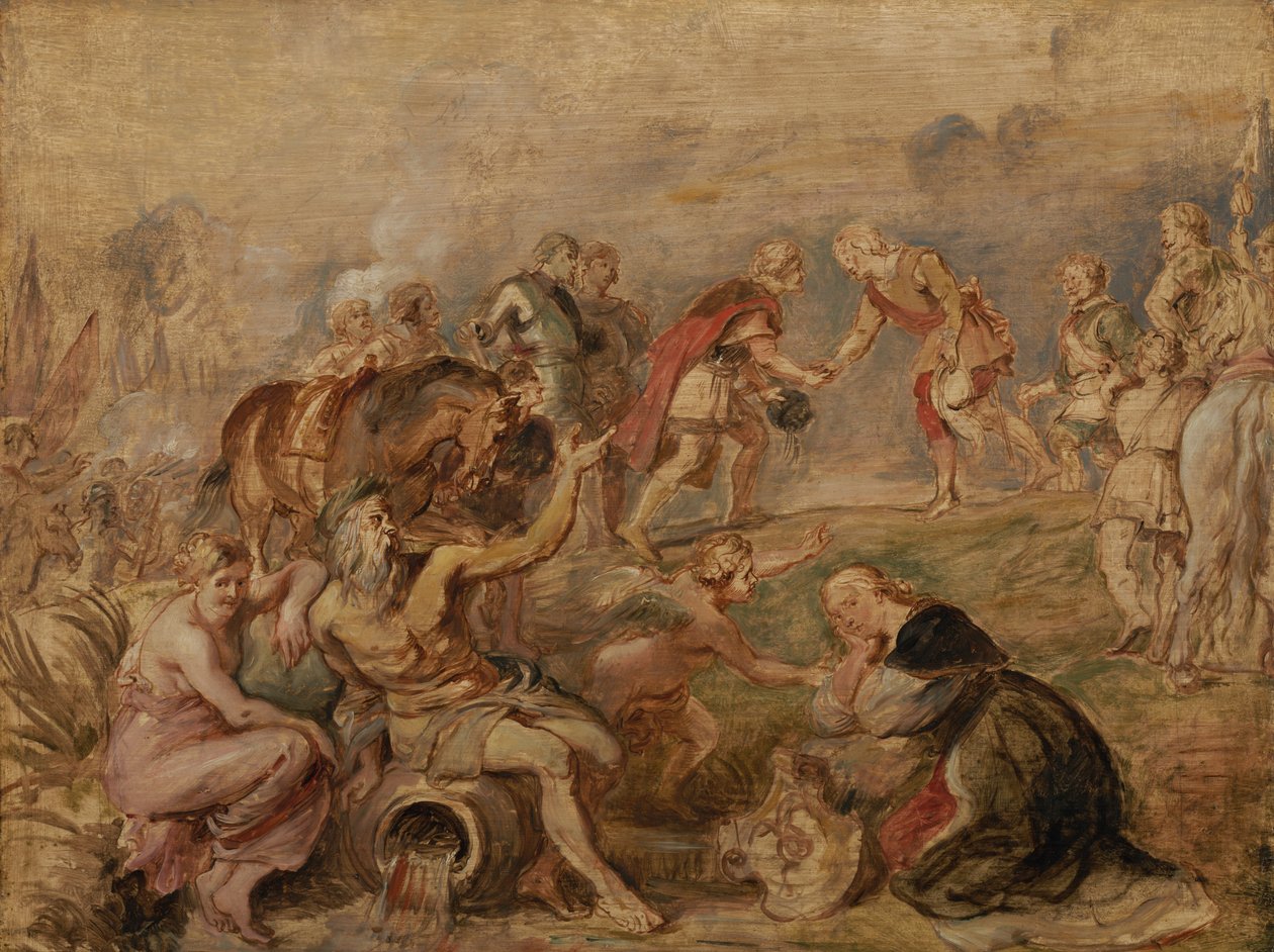 Encontro do Rei Fernando da Hungria e Cardeal-Infante Ferdinando da Espanha em Nördlingen de Peter Paul Rubens