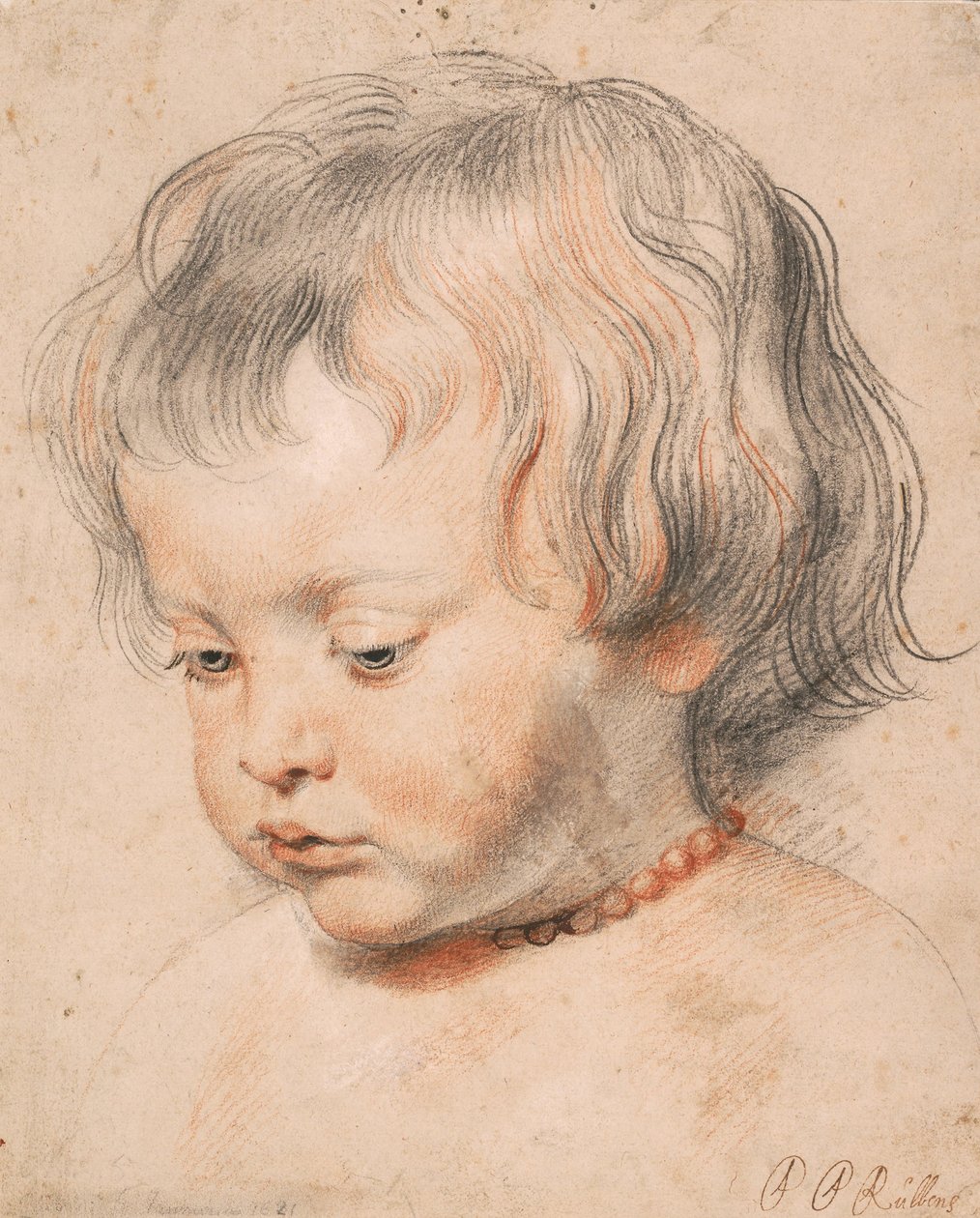 Nicolaas Rubens usando um Coral Neckless, c.1619-20 de Peter Paul Rubens
