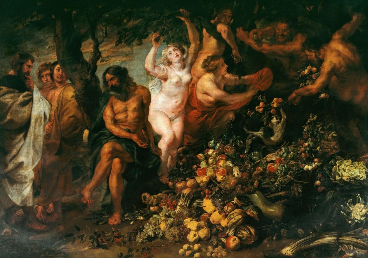Pitágoras defendendo o vegetarianismo de Peter Paul Rubens
