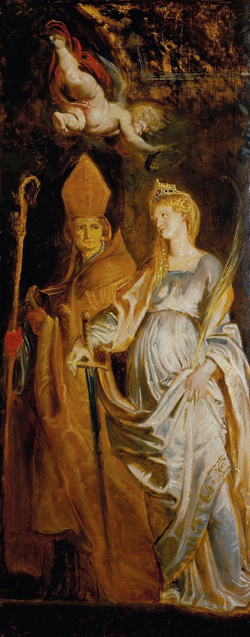 Santos Amandus e Walburga; Santos Catarina de Alexandria e Eligius de Peter Paul Rubens