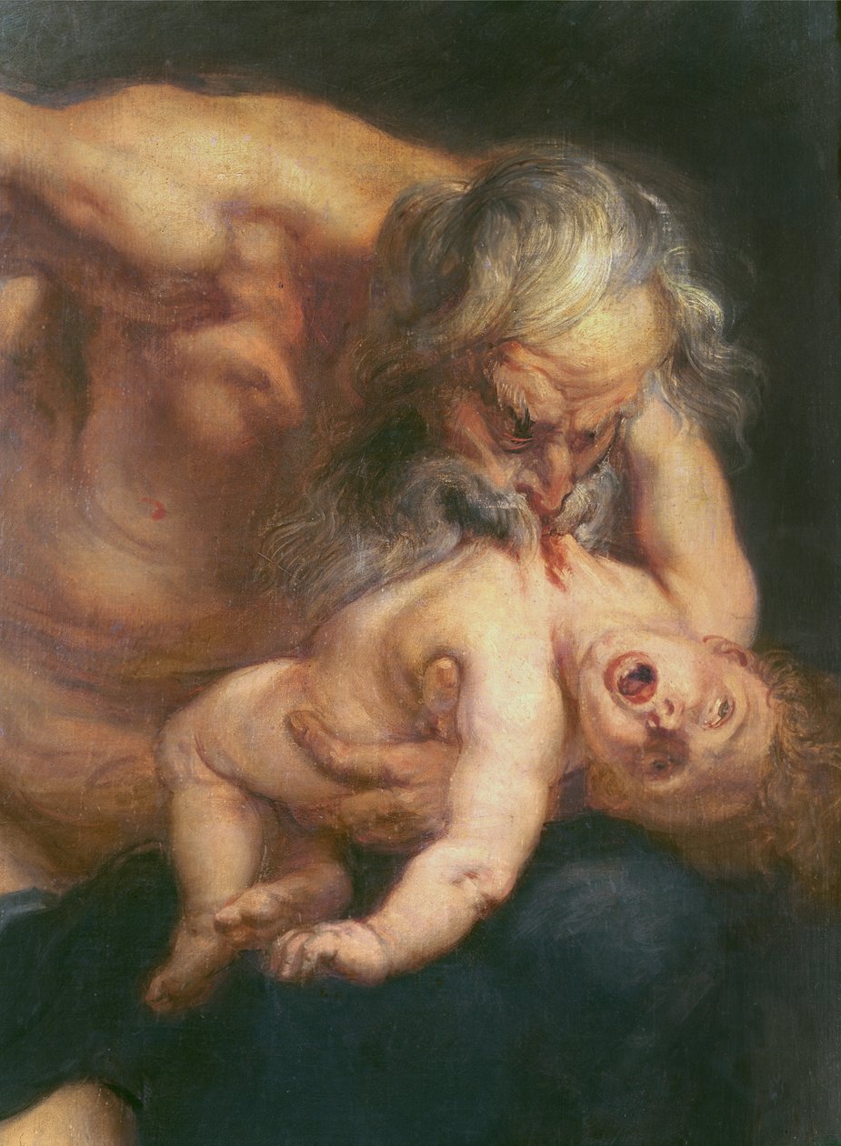 Saturno Devorando seu Filho, 1636 (detalhe de 36857) de Peter Paul Rubens