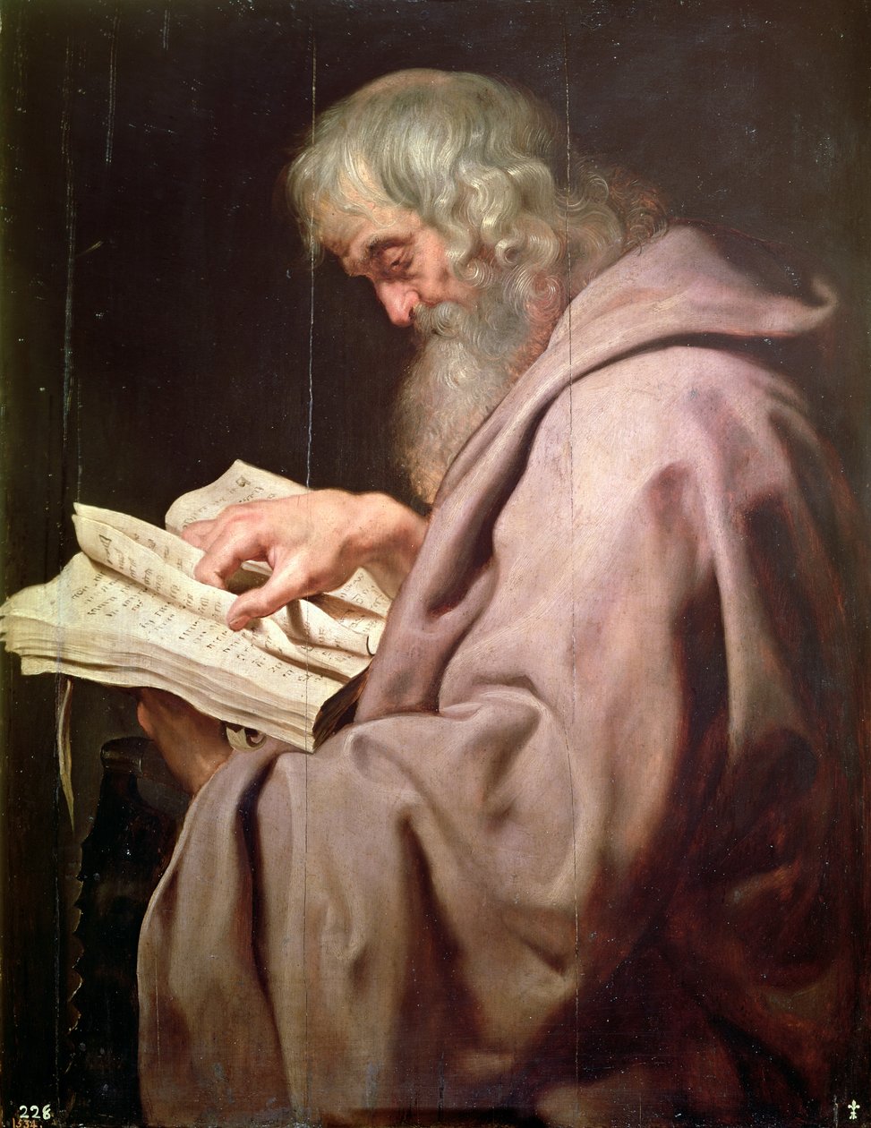 São Simão c. 1611 (Simão, o zelote ou Simão Kananaios). de Peter Paul Rubens