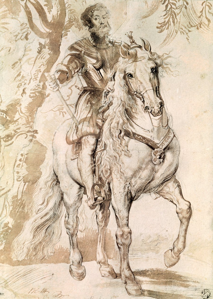 Estudo para um retrato equestre do duque de Lerma (1553-1625) 1603 de Peter Paul Rubens