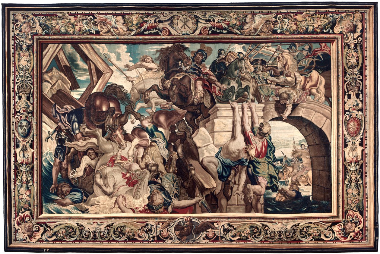 Tapeçaria mostrando o triunfo de Constantino sobre Maxêncio na Batalha da Ponte Milviana de Peter Paul Rubens