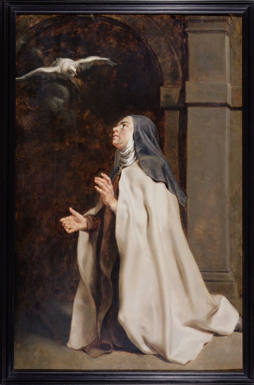 A visão de uma pomba de Teresa de Ávila, c.1614 de Peter Paul Rubens